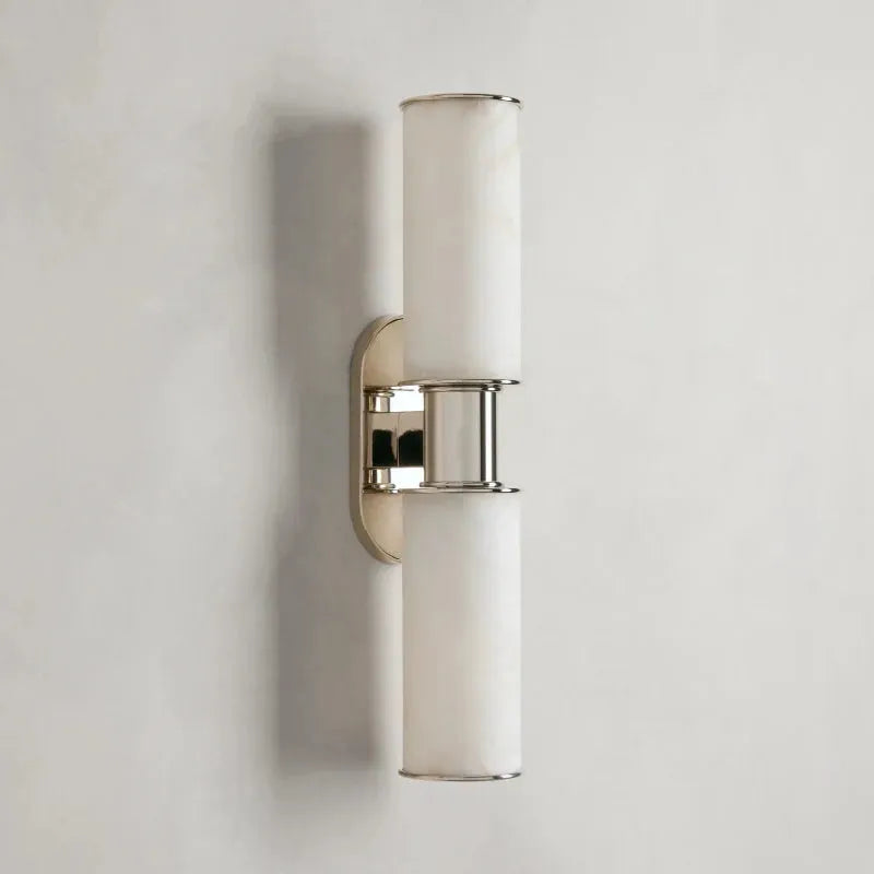 Harlin 2-Light Wall Sconce in Alabaster - Grace Lamp