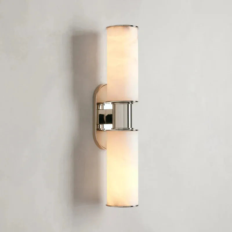 Harlin 2-Light Wall Sconce in Alabaster - Grace Lamp