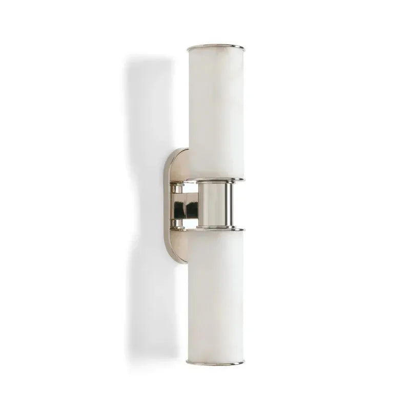 Harlin 2-Light Wall Sconce in Alabaster - Grace Lamp
