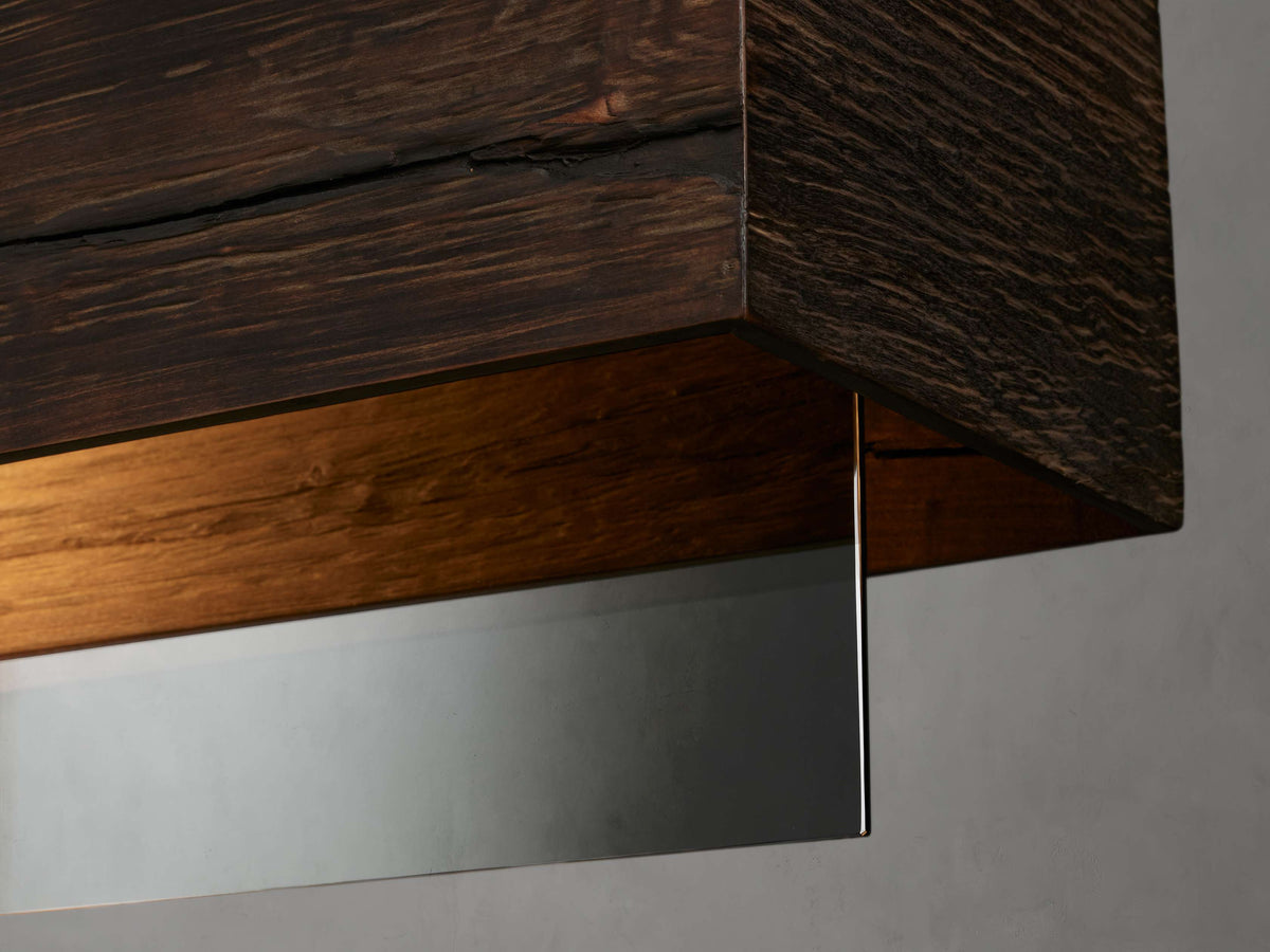 Lena Linear Wood Glass Chandelier 47'' 62" 72"L