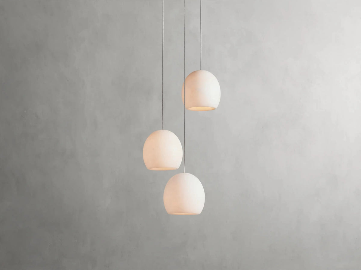 Maeva Round Alabaster Chandelier 13'' 21'' 36'' - Grace Lamp
