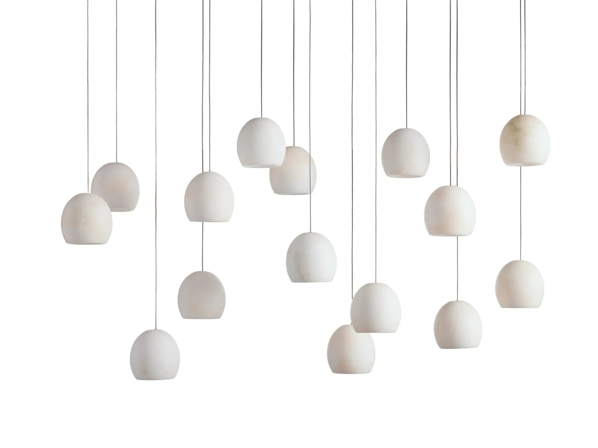 Maeva Round Alabaster Chandelier 13'' 21'' 36'' - Grace Lamp