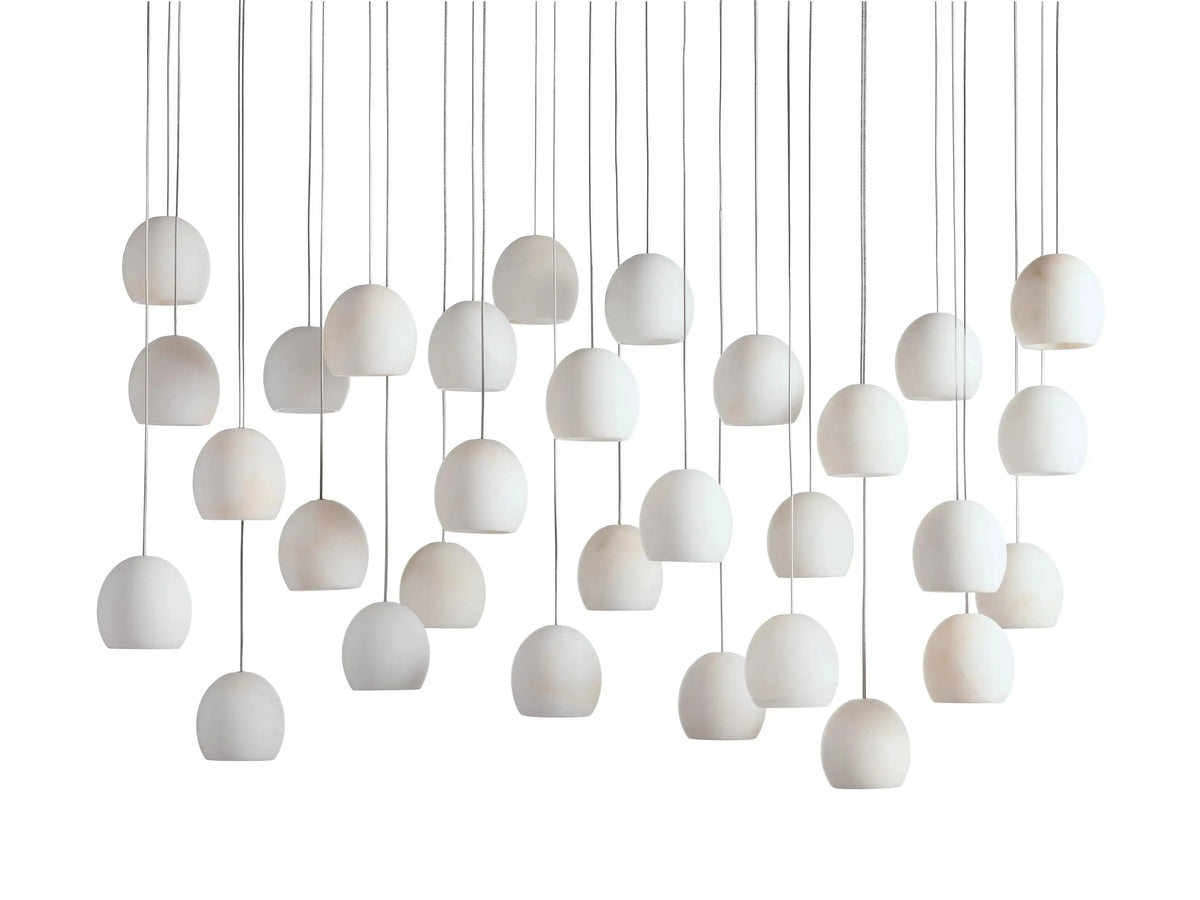 Maeva Round Alabaster Chandelier 13'' 21'' 36'' - Grace Lamp