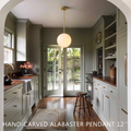 Alabaster Ball Modern Pendant Light - Grace Lamp