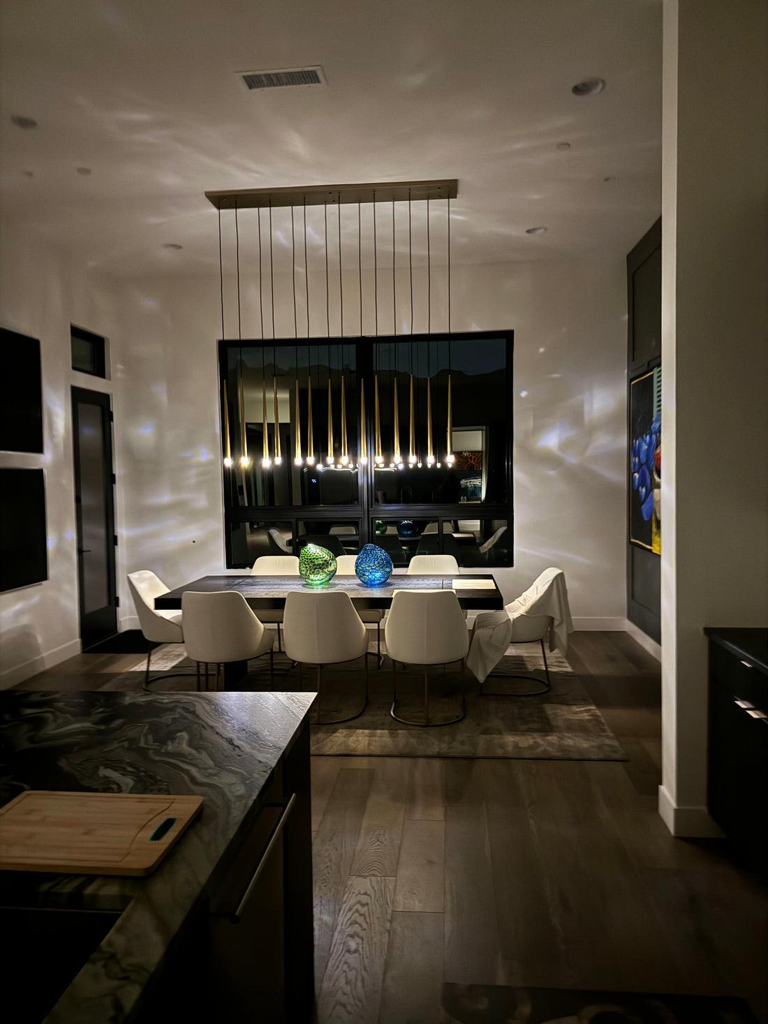 Aquitain Modern Linear Chandelier 72" - Grace Lamp