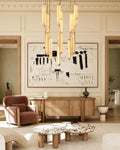 Audubon Alabaster Round Chandelier 56