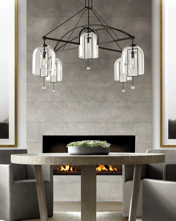 Fulcrum Round Chandelier 61" 5-Lights - Grace Lamp