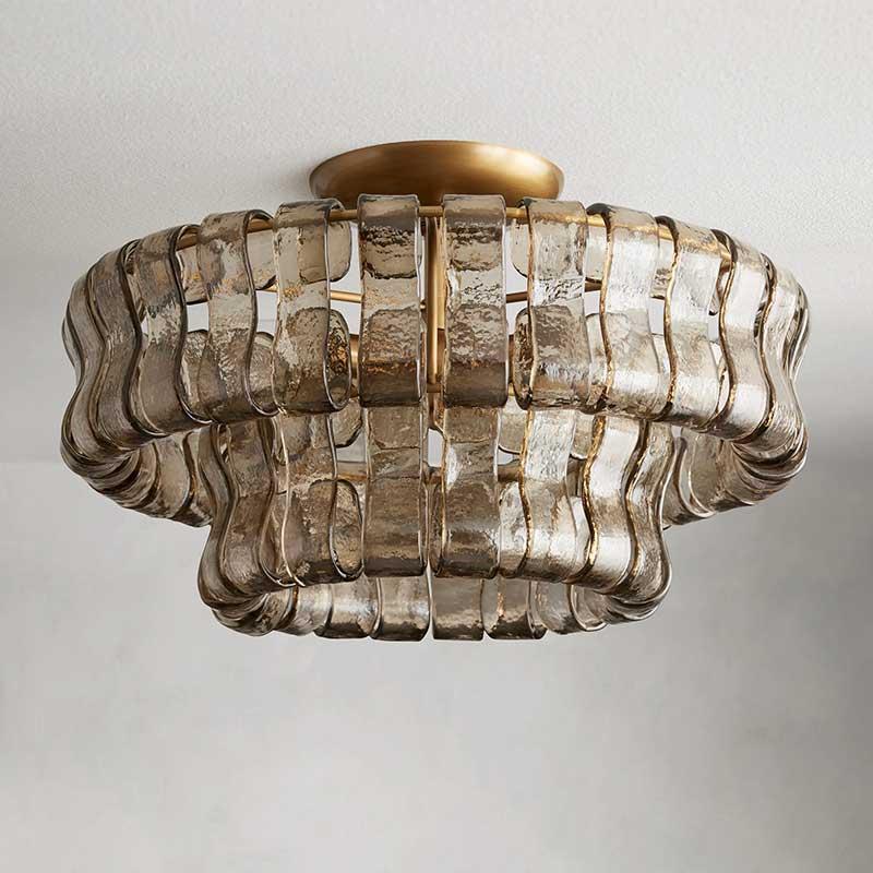 Ghiaccio Flushmount Chandelier - Grace Lamp