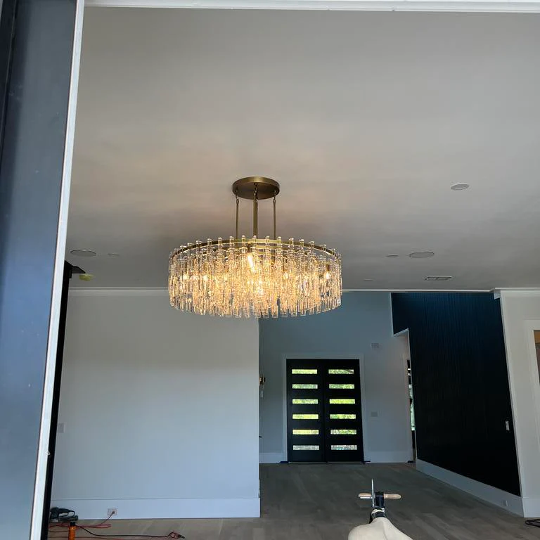 Marigan Multi-Tier Crystal Chain Round Chandelier 60" - Grace Lamp