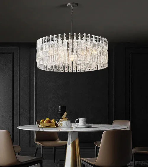 Marigan Multi-Tier Crystal Chain Round Chandelier 60" - Grace Lamp