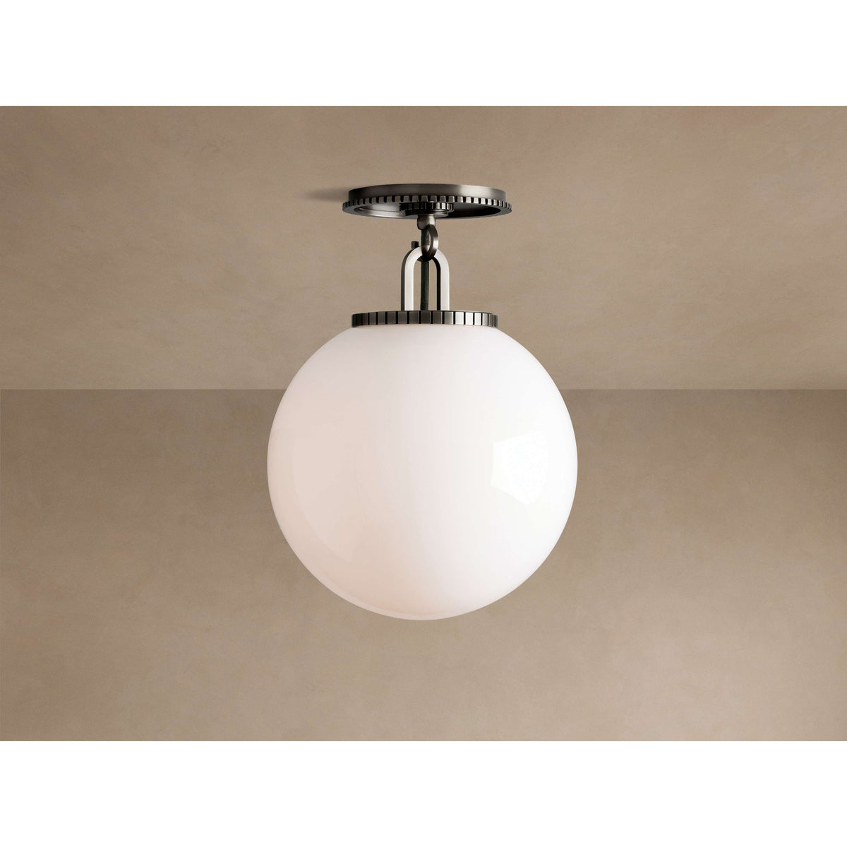 Wescott Globe Flush Mount Bronze Milk
