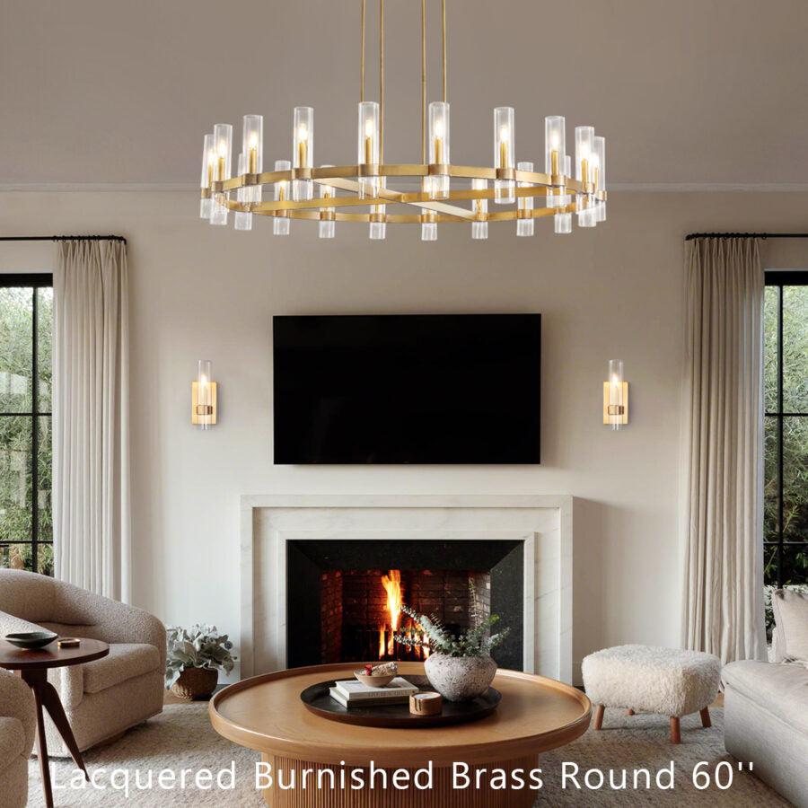 Ravelle Round Chandelier 72" - Grace Lamp