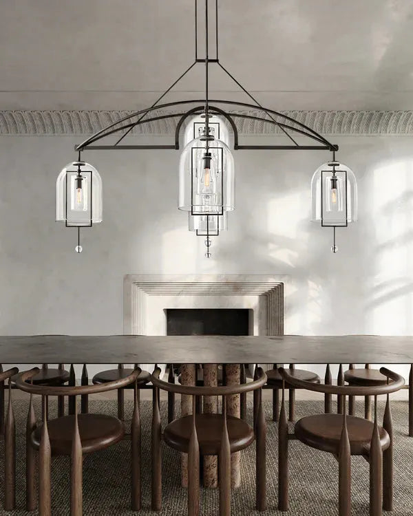 Fulcrum Linear Chandelier 85" 3-Lights - Grace Lamp