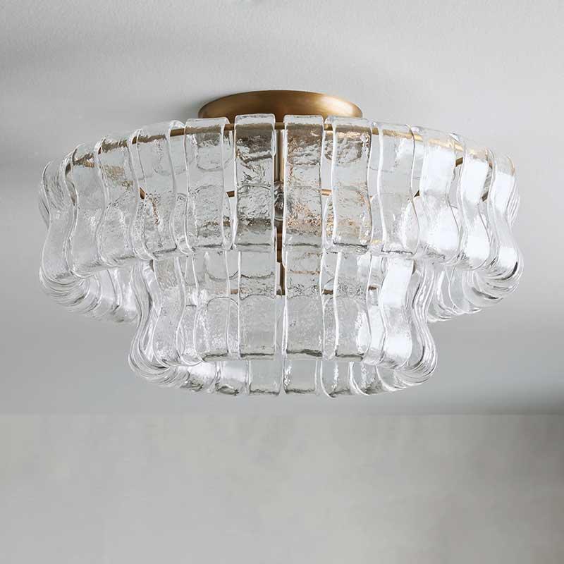 Ghiaccio Flushmount Chandelier - Grace Lamp