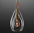 Botanist Flute Crystal Pendant 6'' 8'' 9'' - Grace Lamp