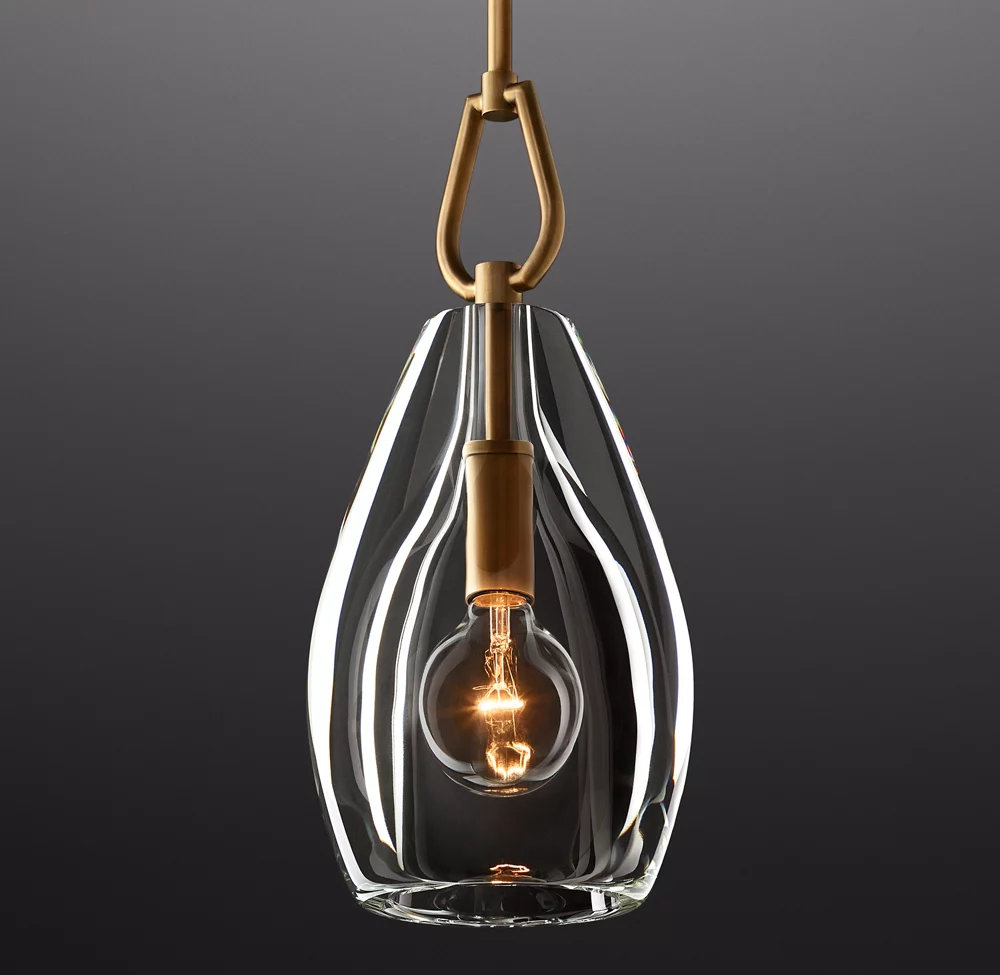 Botanist Flute Crystal Pendant 6'' 8'' 9'' - Grace Lamp