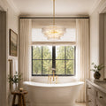 Amor 3-Tier Ghiaccio Glass Round Chandelier 24