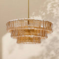 Amor 3-Tier Ghiaccio Glass Round Chandelier 24