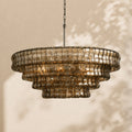 Amor 4-Tier Ghiaccio Glass Round Chandelier 36