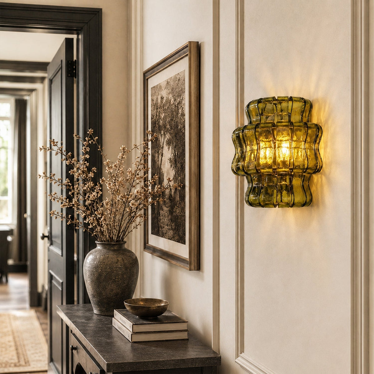 Amor Ghiaccio Glass Wall Sconce 12"