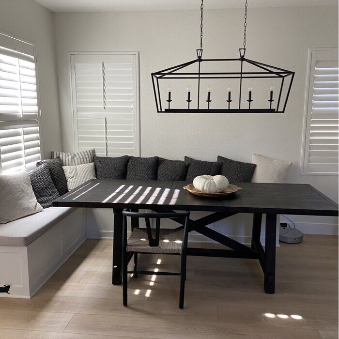 6 Light Farmhouse Chandelier Kitchen Island Geometric Pendant Light-MEET LIGHTING