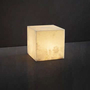 Alabaster Cubic Table Lamp - Grace Lamp