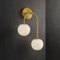 Alabaster Glo Modern Wall Sconce In Bedroom - Grace Lamp