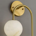 Alabaster Glo Modern Wall Sconce In Bedroom - Grace Lamp