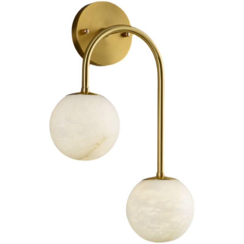 Alabaster Glo Modern Wall Sconce In Bedroom - Grace Lamp