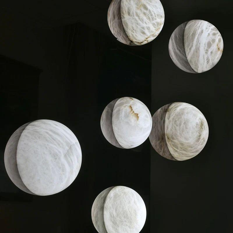 Alabaster Hemisphere Wall Sconce - Grace Lamp