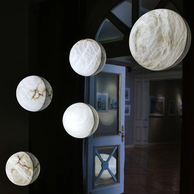 Alabaster Hemisphere Wall Sconce - Grace Lamp