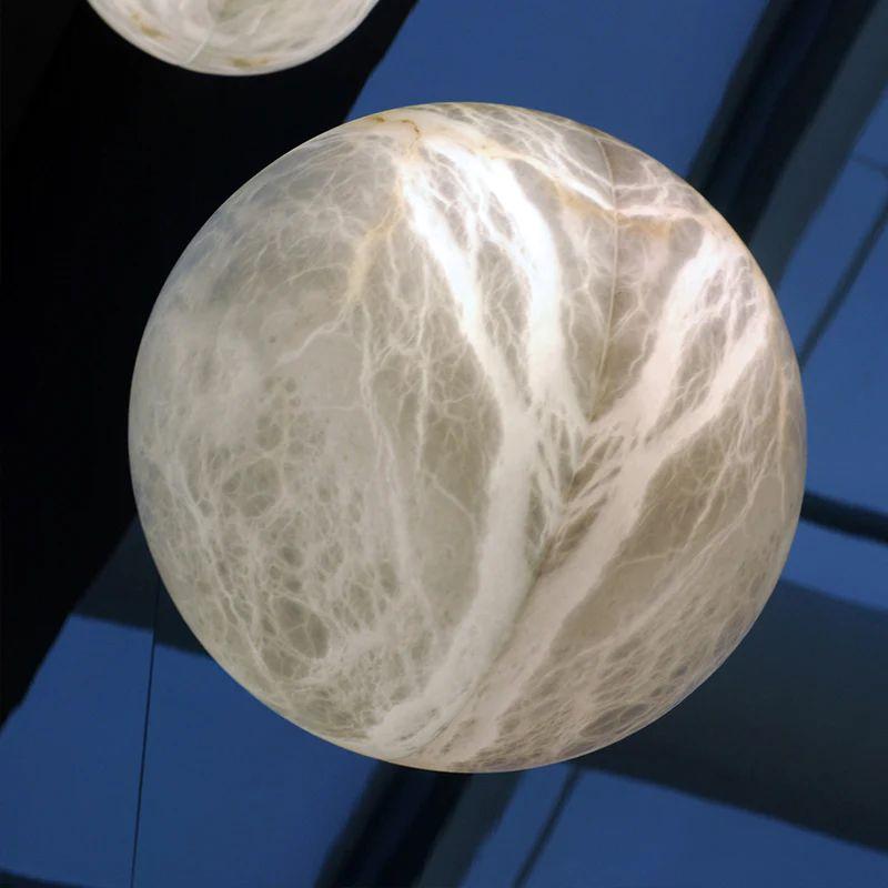 Alabaster Hemisphere Wall Sconce - Grace Lamp