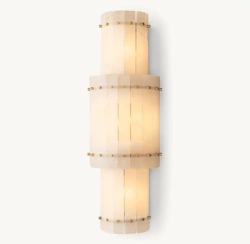San Marco Alabaster Round Wall Sconce - Grace Lamp
