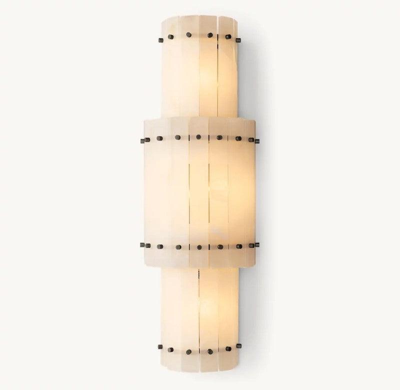San Marco Alabaster Round Wall Sconce - Grace Lamp