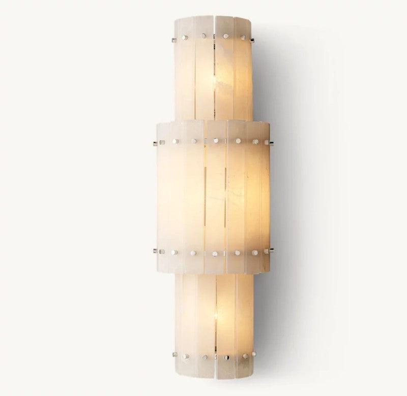 San Marco Alabaster Round Wall Sconce - Grace Lamp