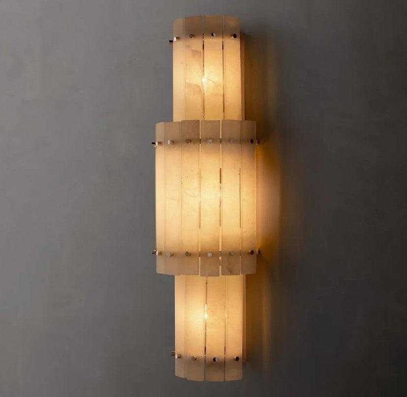 San Marco Alabaster Round Wall Sconce - Grace Lamp