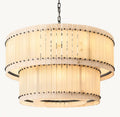 Aurelius Alabaster Round 2-Tiered Chandelier 48‘’ - Grace Lamp