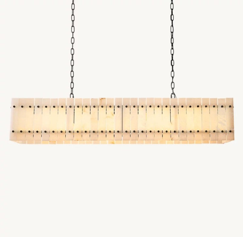 Aurelius Alabaster Linear Chandelier 54'' - Grace Lamp