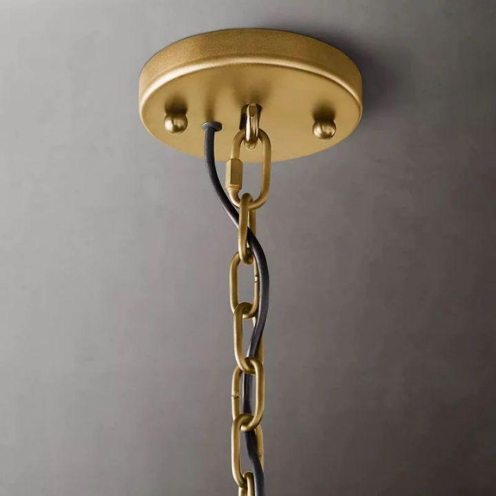 Harlow Calcite Round Chandelier 31" - Grace Lamp