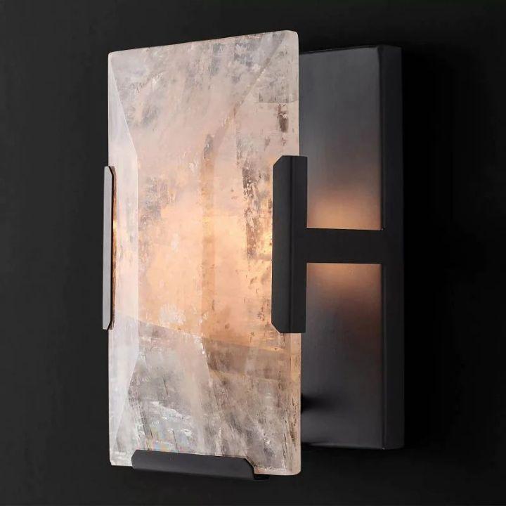 Harlow Calcite Short Wall Sconce - Grace Lamp
