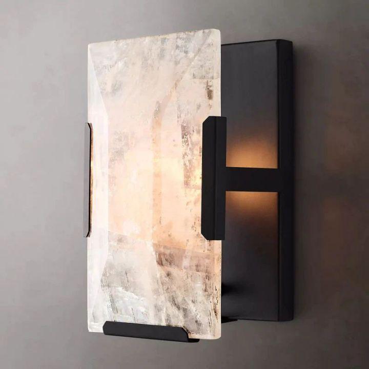 Harlow Calcite Short Wall Sconce - Grace Lamp