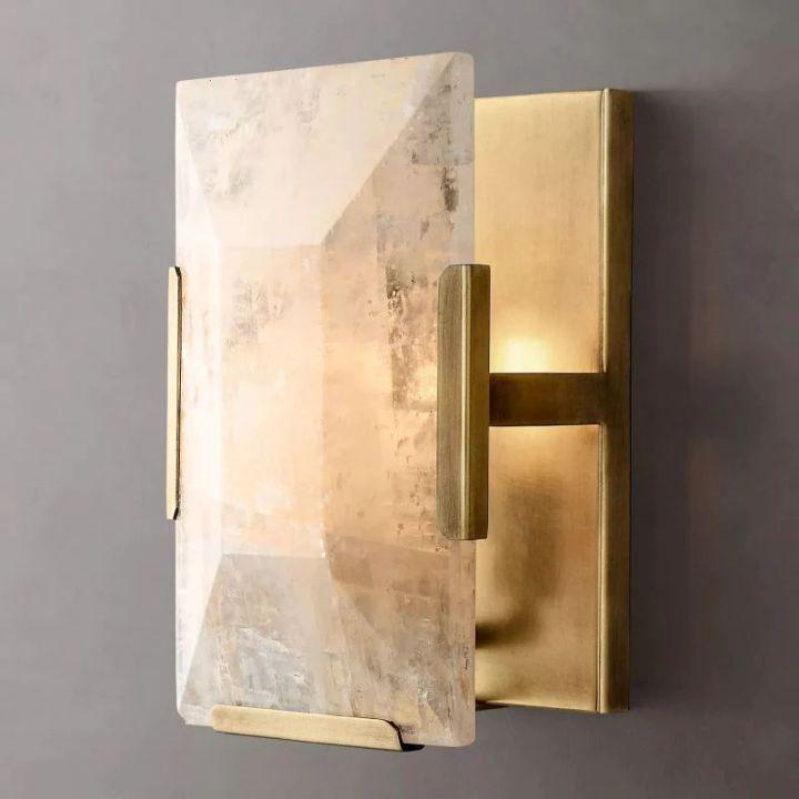 Harlow Calcite Short Wall Sconce - Grace Lamp