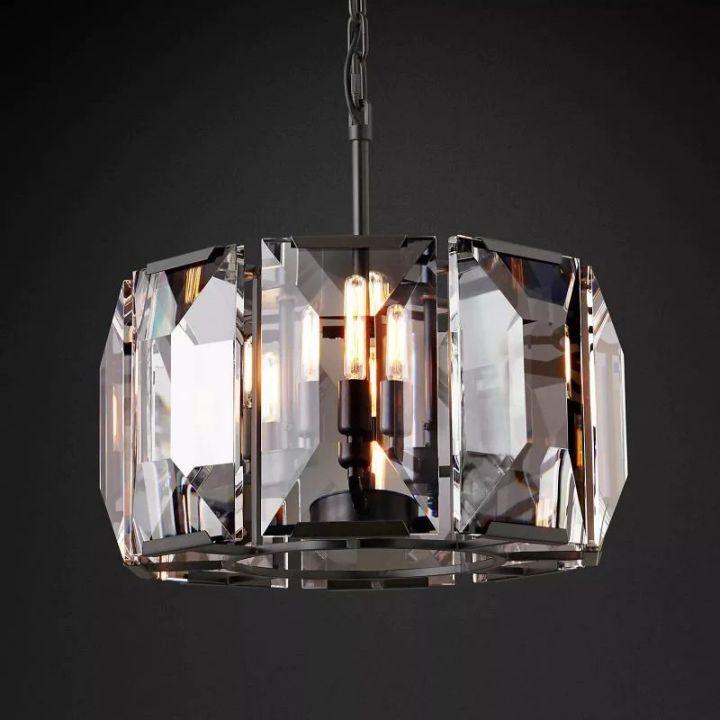 Harlow Crystal Round Chandelier 19" - Grace Lamp