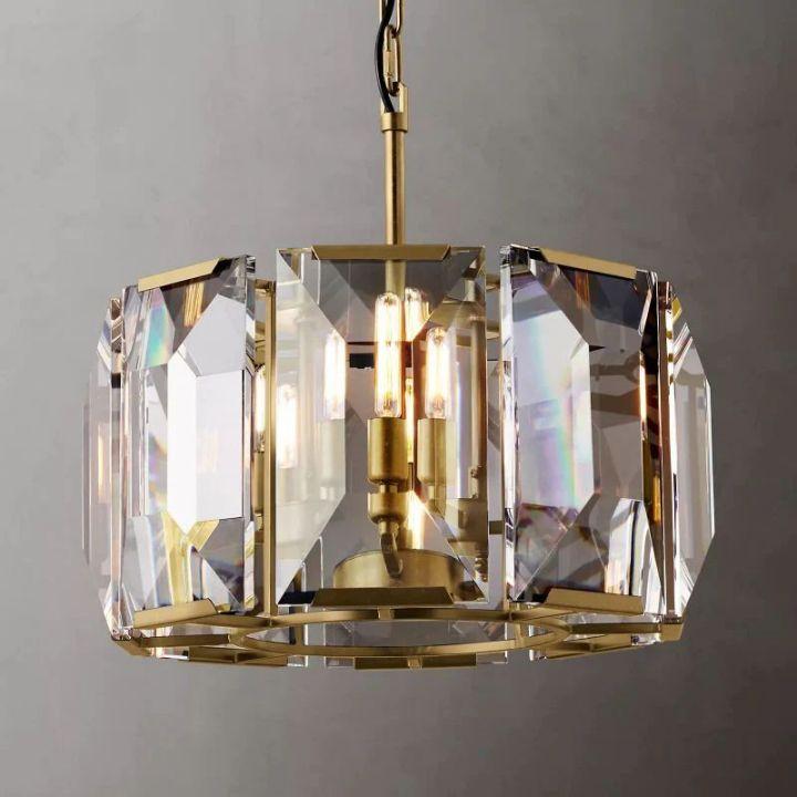 Harlow Crystal Round Chandelier 19" - Grace Lamp