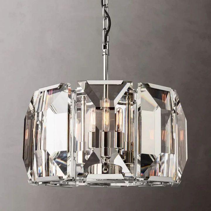 Harlow Crystal Round Chandelier 19" - Grace Lamp