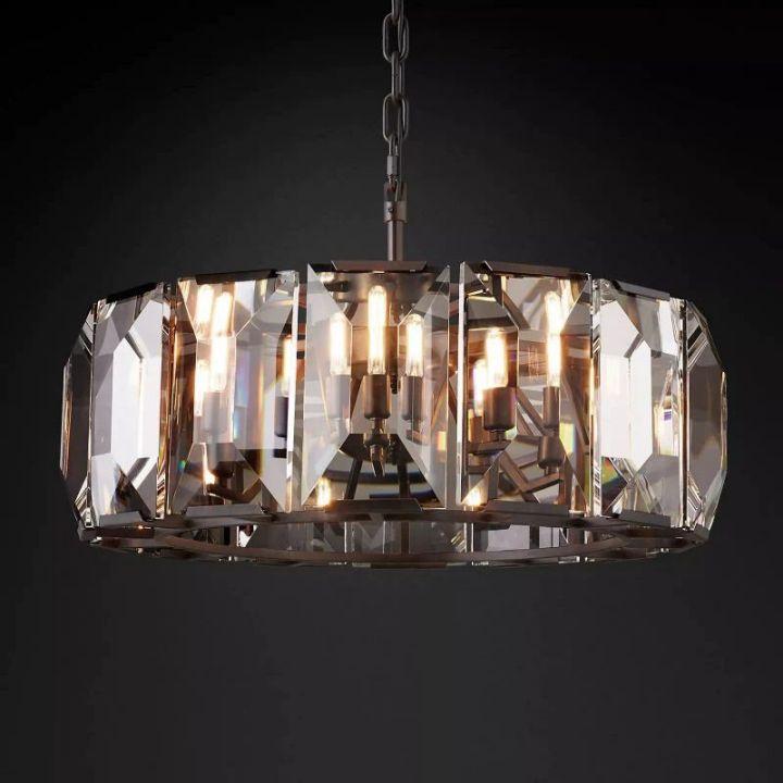 Harlow Crystal Round Chandelier 31" - Grace Lamp
