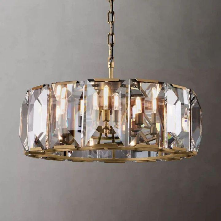 Harlow Crystal Round Chandelier 31" - Grace Lamp