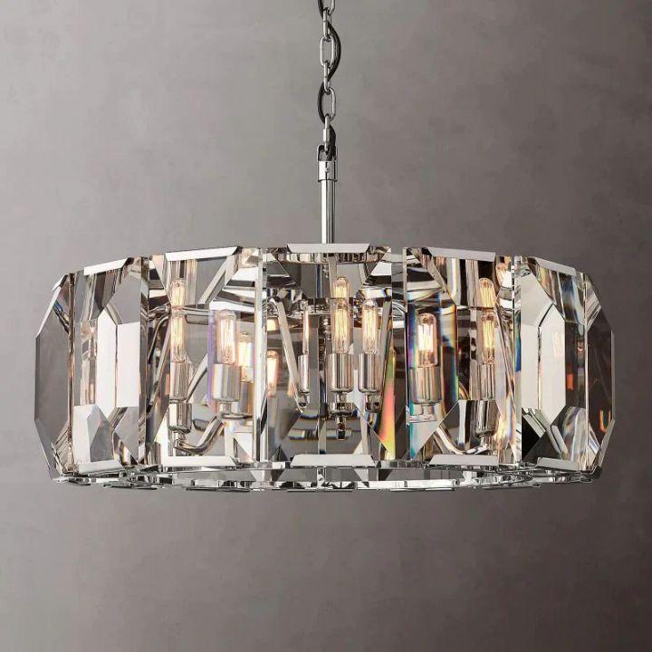 Harlow Crystal Round Chandelier 31" - Grace Lamp