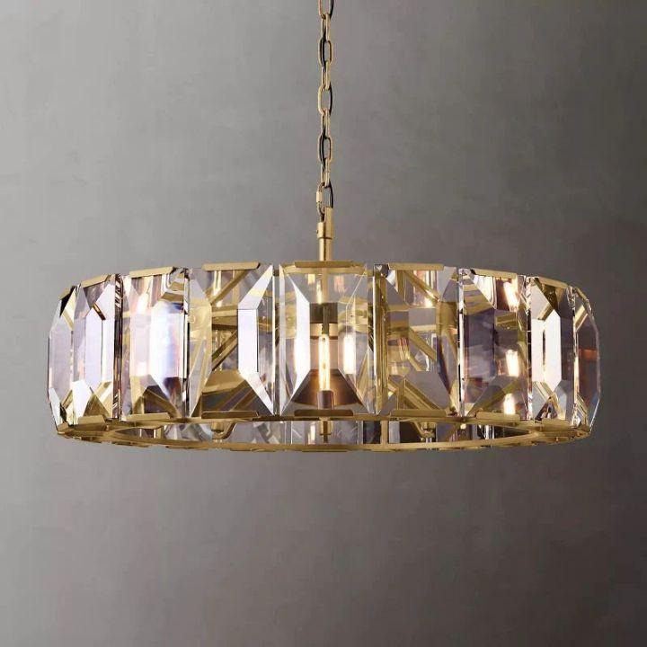 Harlow Crystal Round Chandelier 43" - Grace Lamp