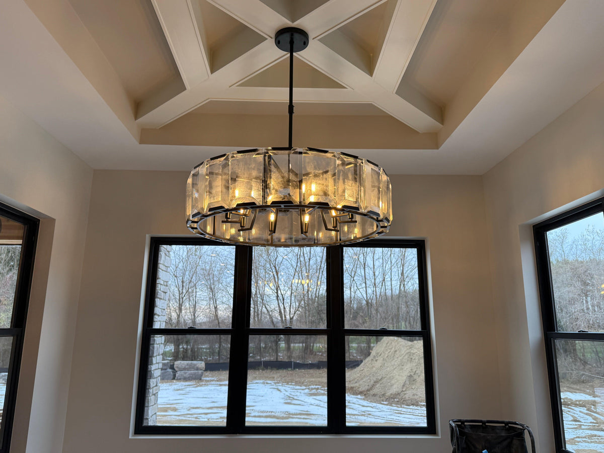Harlow Crystal Round Chandelier 43" - Grace Lamp